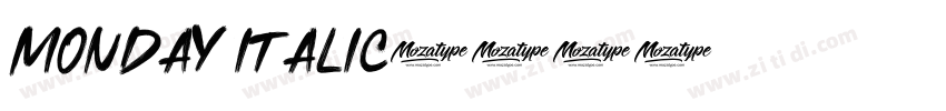 monday italic字体转换